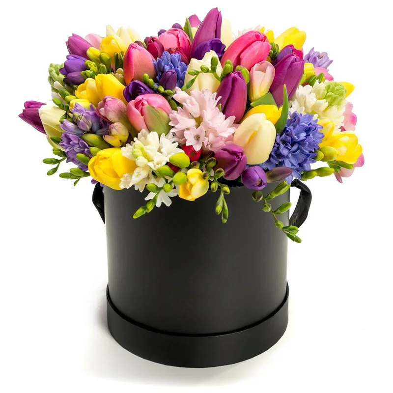 Цветы в коробке Любовный десерт